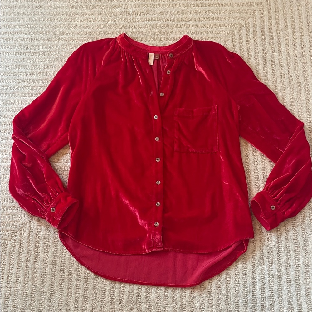 Pilcro Velvet Shirt